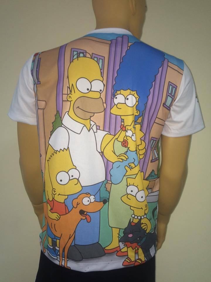 The Simpsons T Shirt With Logo And All Over Printed