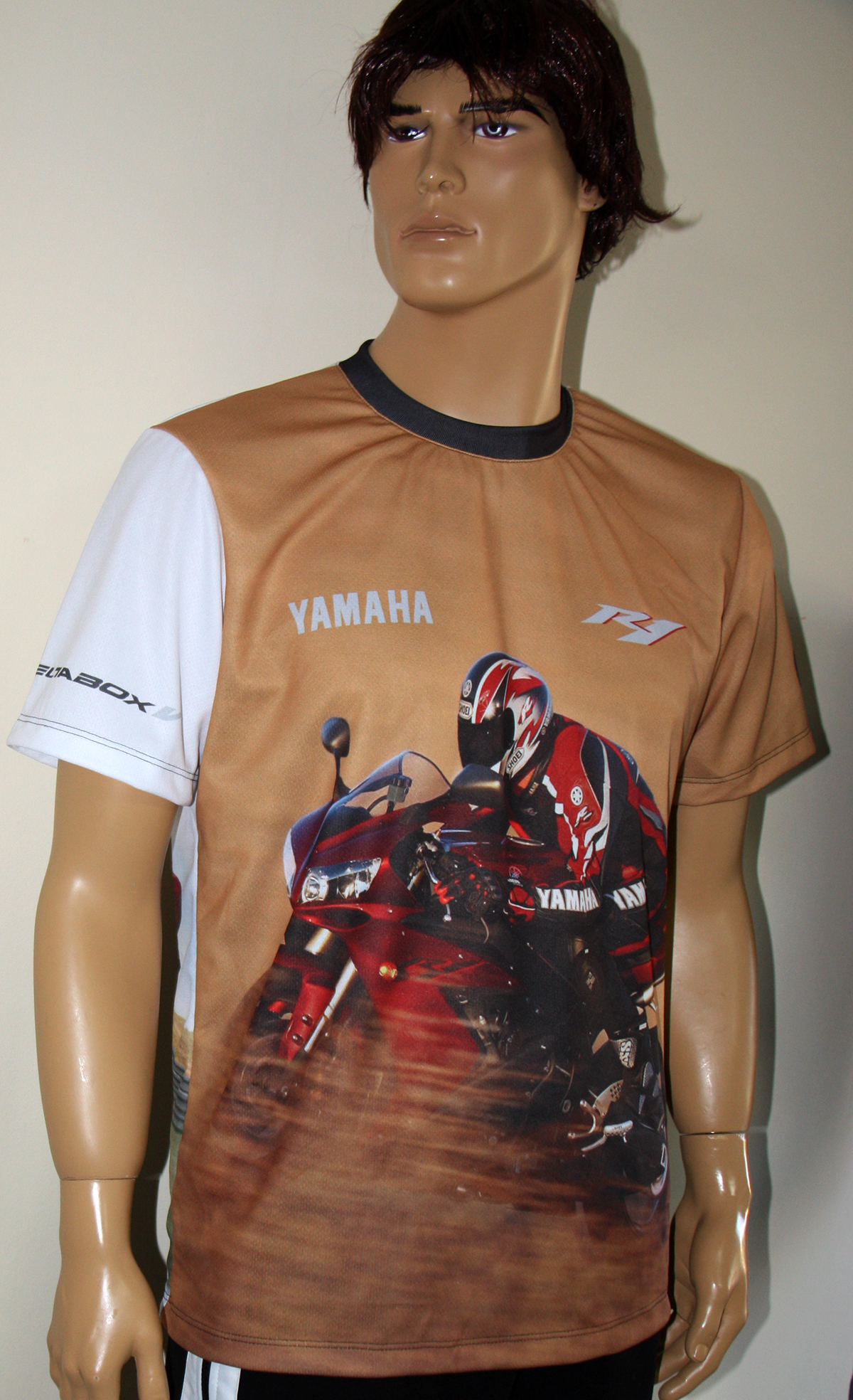 Yamaha Yzf R1 T Shirt With Logo And All Over Printed Picture T Shirts With All Kind Of Auto
