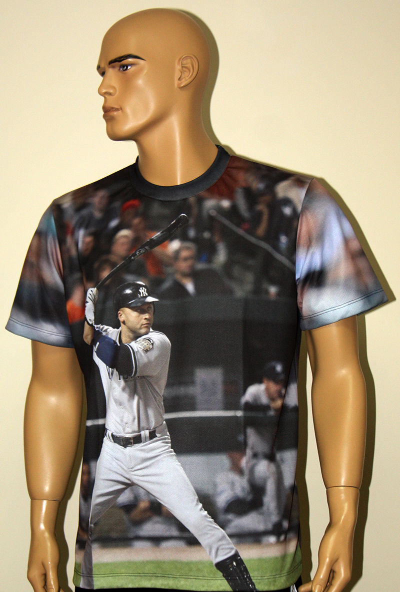 Derek Jeter t-shirt with logo and all-over printed picture - T-shirts with  all kind of auto, moto, cartoons and music themes