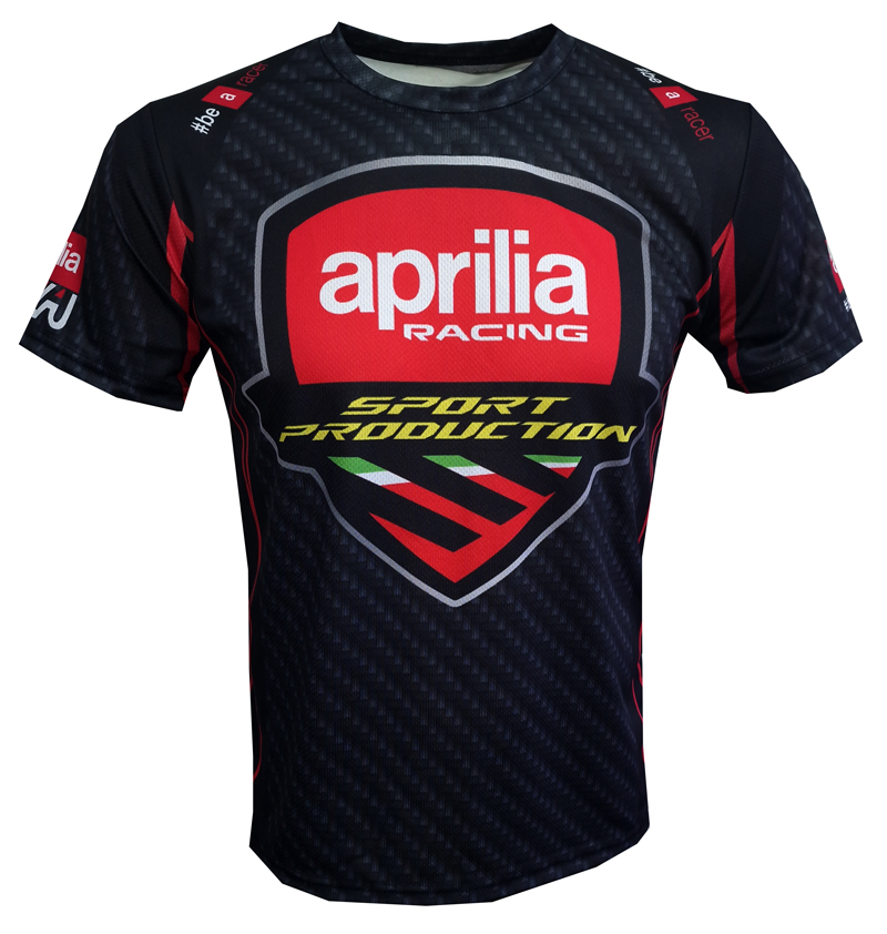 aprilia racing sport production be a racer carbon tshirt 