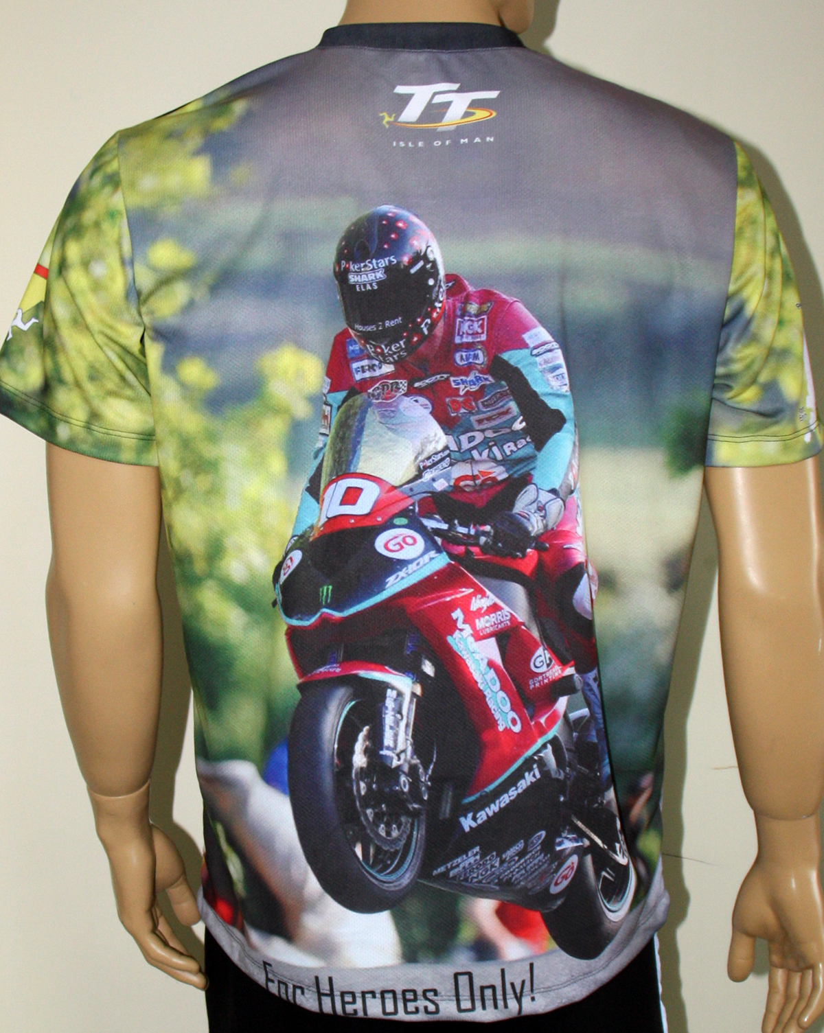 Isle Man TT t-shirt with logo all-over printed picture - T-shirts with all kind of moto, and music themes