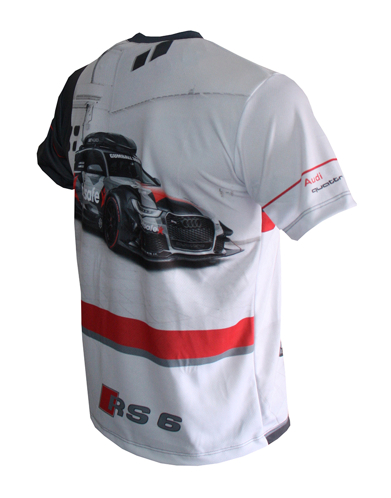 Audi Rs6 t-shirt with logo and all-over picture - T-shirts with all kind of auto, moto, cartoons and music themes