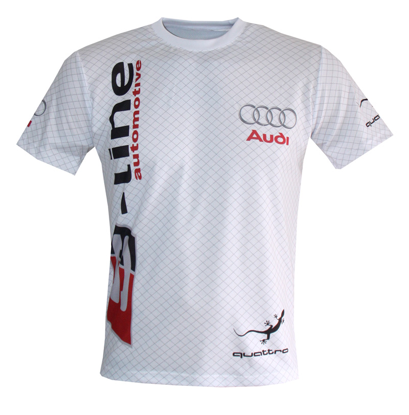 jord sekundær Stille Audi t-shirt with logo and all-over printed picture - T-shirts with all  kind of auto, moto, cartoons and music themes