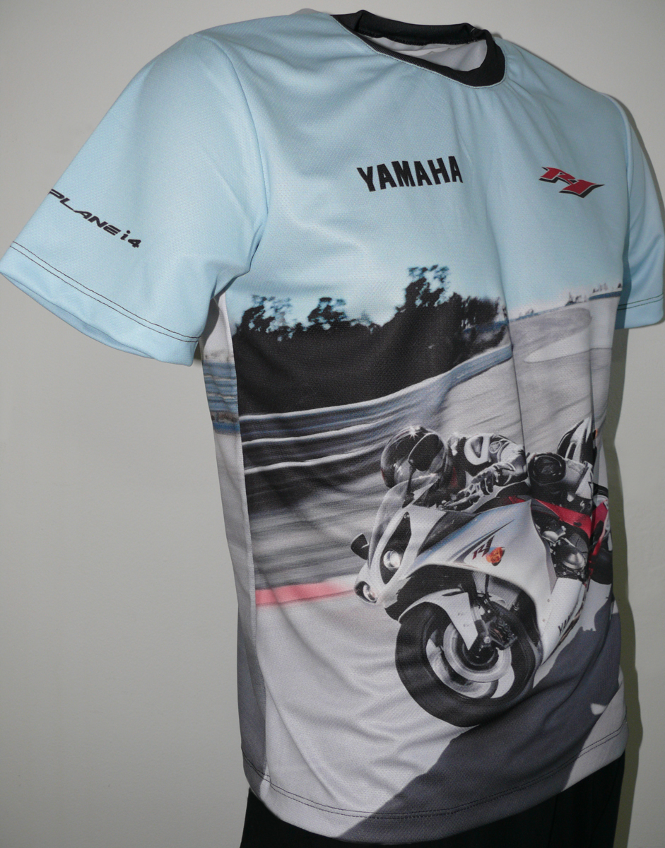 Yamaha Yzf R1 2009 T Shirt With Logo And All Over Printed Picture T Shirts With All Kind Of