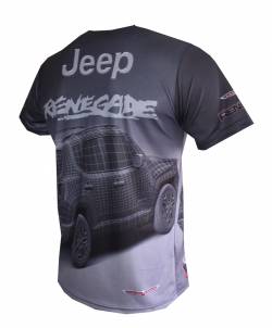 Jeep Renegade t-shirt with logo and all-over printed picture - T-shirts ...