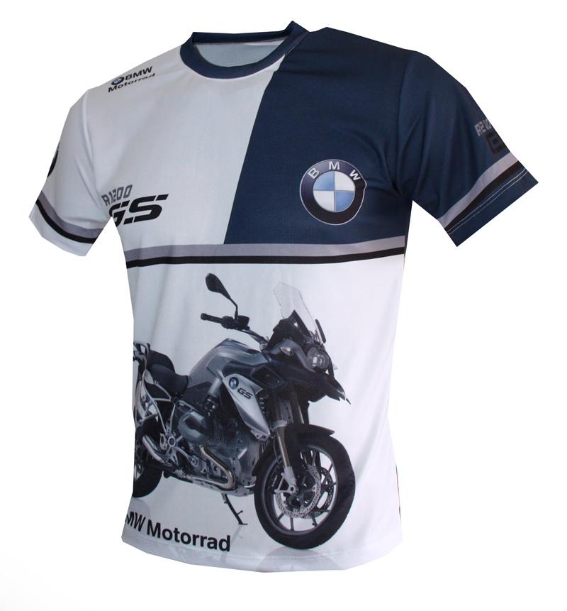 BMW t-shirt with logo and all-over printed picture - T-shirts with