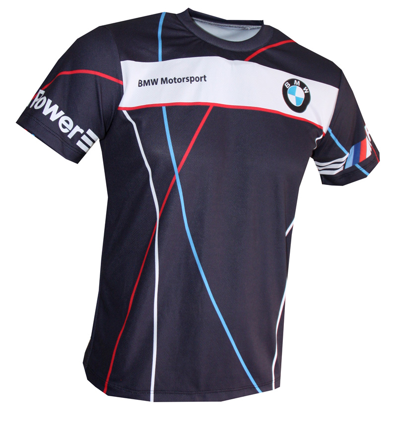 BMW Motorsport t-shirt with logo and all-over printed picture - T ...