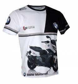 Bmw C 650 T Shirt With Logo And All Over Printed Picture T Shirts With All Kind Of Auto Moto Cartoons And Music Themes