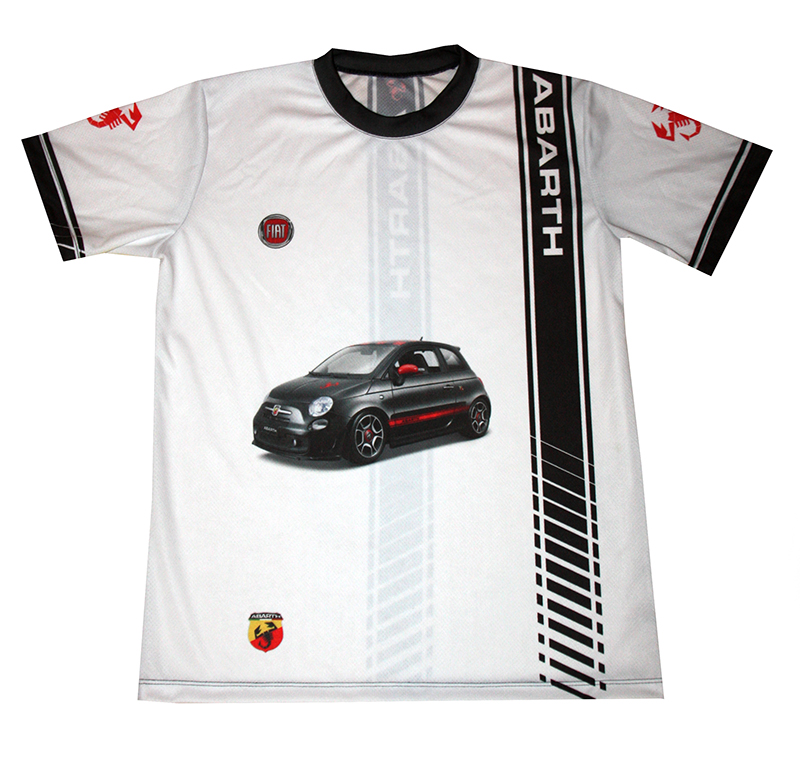 MCCOCO for Abarth Round Neck Short Sleeve T-Shirt Abarth Racing Work T-Shirt 