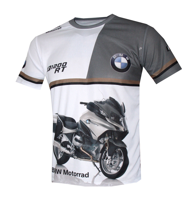 BMW R 1200 RT t-shirt with logo and all-over printed picture - T-shirts