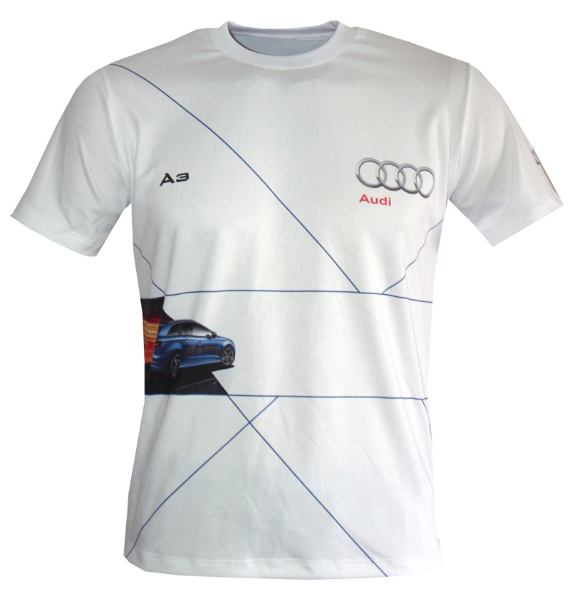 Audi A3 t-shirt with logo and all-over printed picture - T-shirts