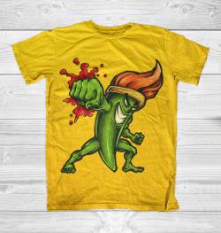 character cartoon brush fighter funny t shirt 