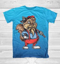 character chip wood funny design tee 
