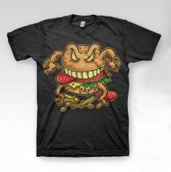 character curse burger food funny tshirt 