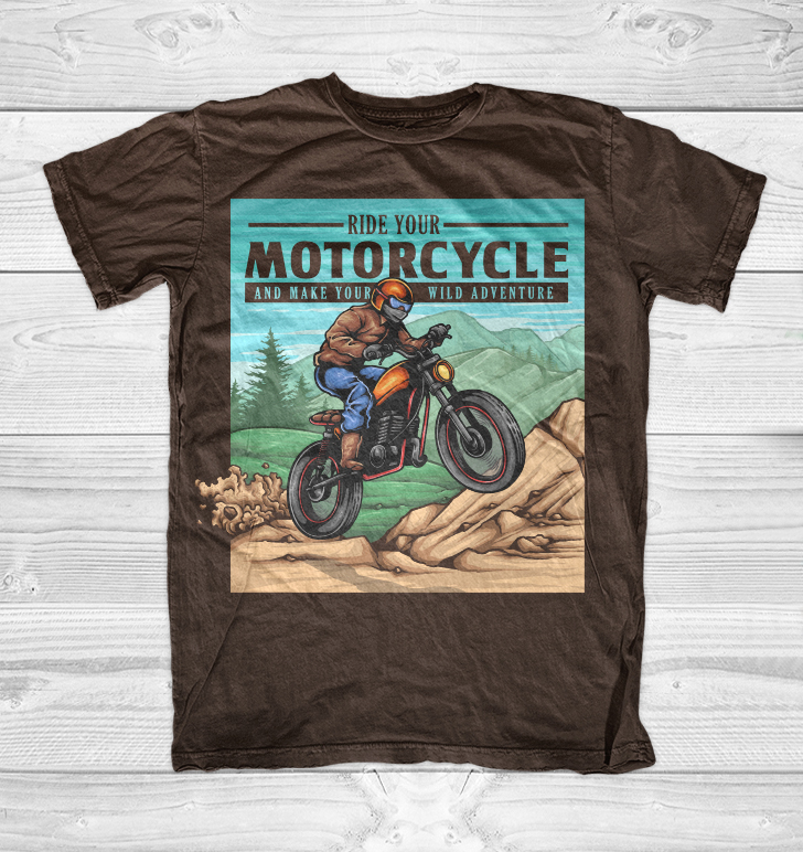 Dirt Bike t-shirt with logo and all-over printed picture - T-shirts ...