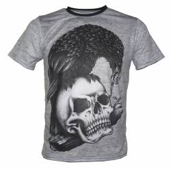 skull crow gothic t shirt 