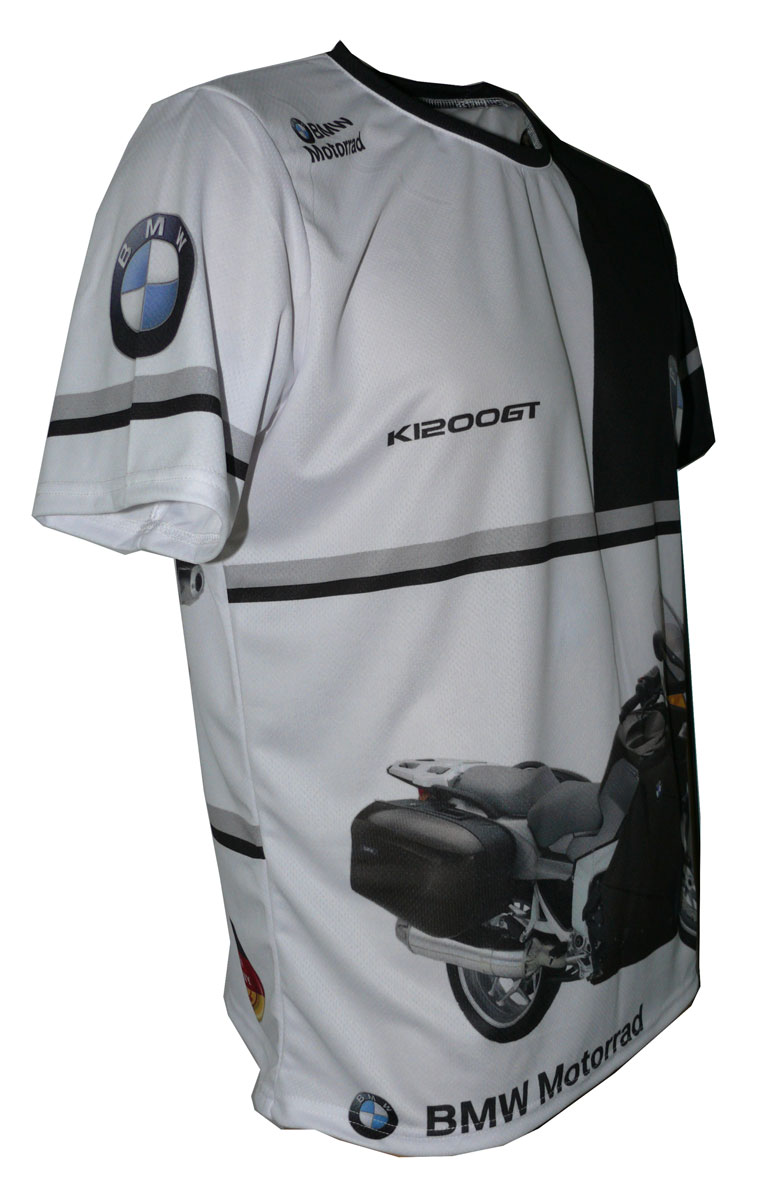 BMW K1200GT t-shirt with logo and all-over printed picture - T-shirts ...