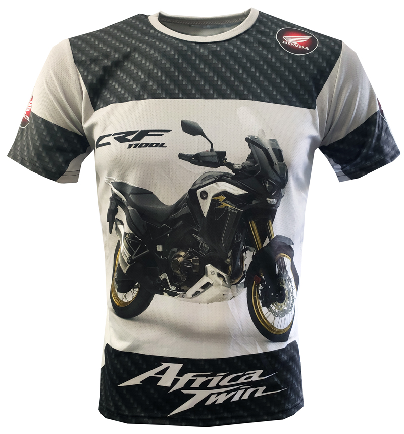 Honda Africa Twin t-shirt with logo and all-over printed picture - T ...