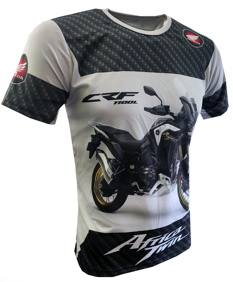 Honda Africa Twin t-shirt with logo and all-over printed picture - T ...