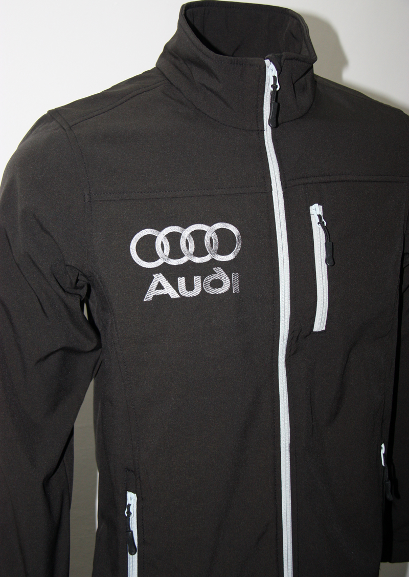 AUDI Quality Softshell Jacket Coat Black Embroidered Front & Large Back S-5XL 