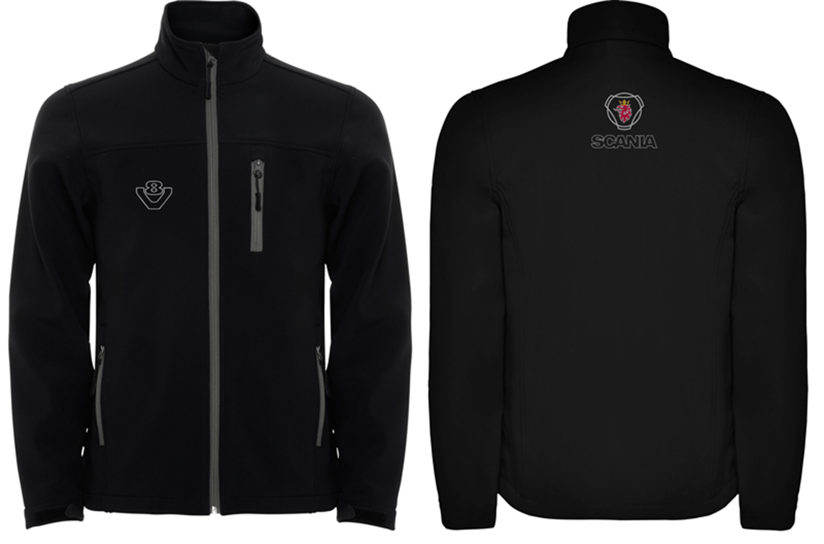 SCANIA Quality Softshell Jacket Coat Black Embroidered Sizes S-5XL 