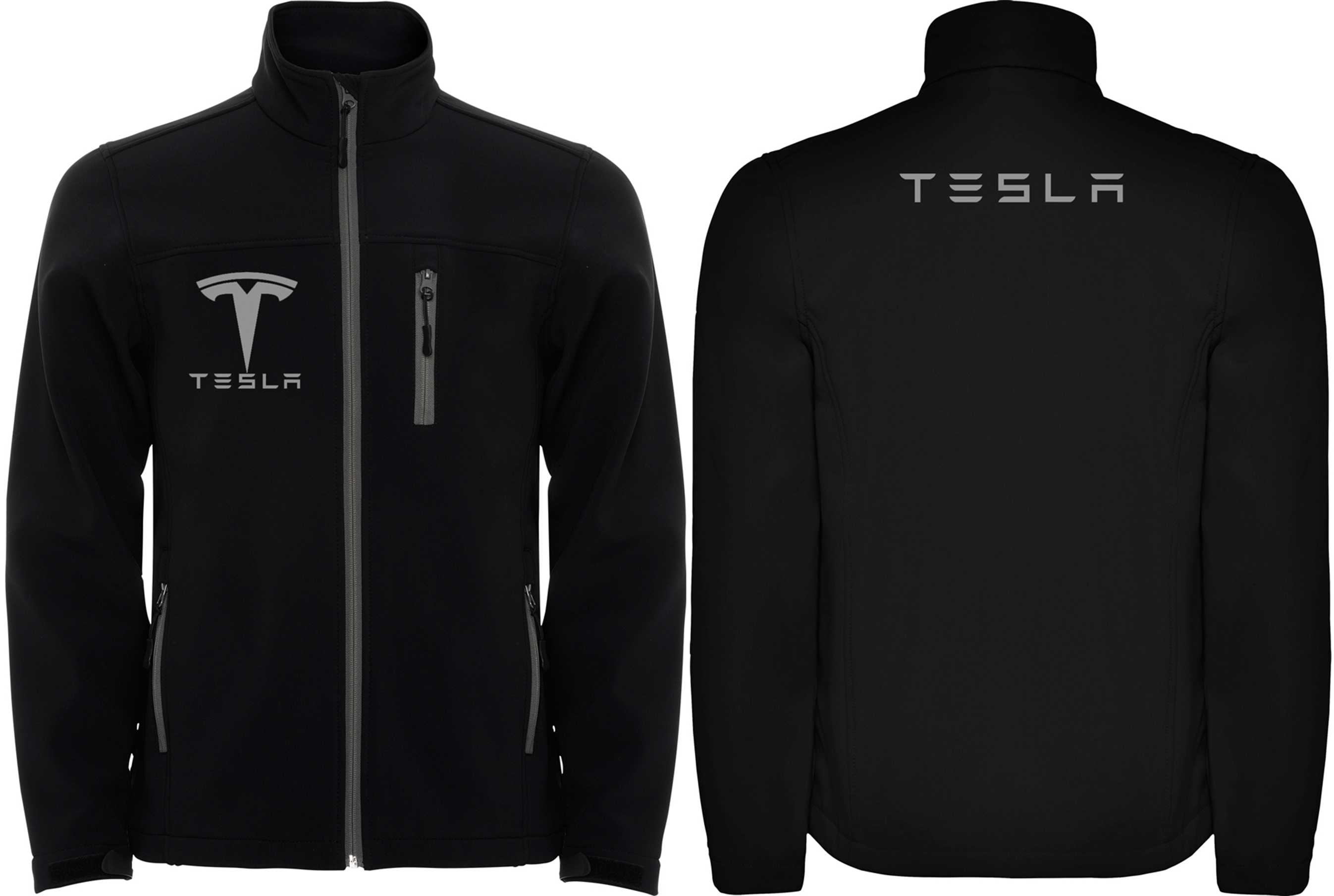 Tesla embroidered water and wind resistant softshell jacket T