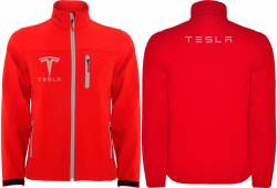 Tesla embroidered softshell jacket