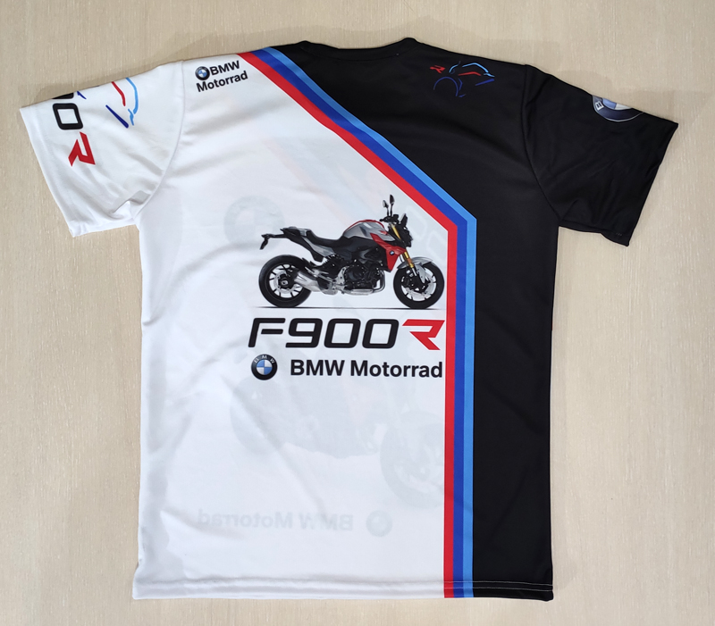 BMW F900R t-shirt with logo and all-over printed picture - T-shirts ...