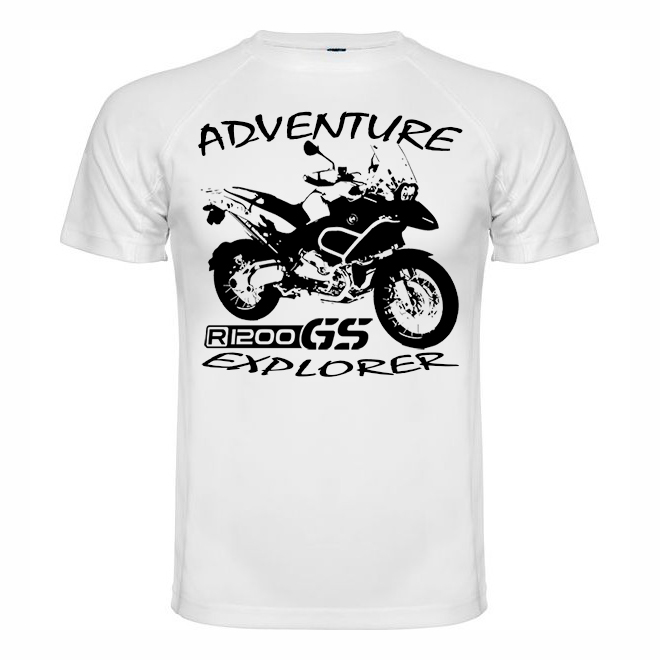 BMW R1200GS t-shirt with logo and 3D printed picture - T-shirts with ...
