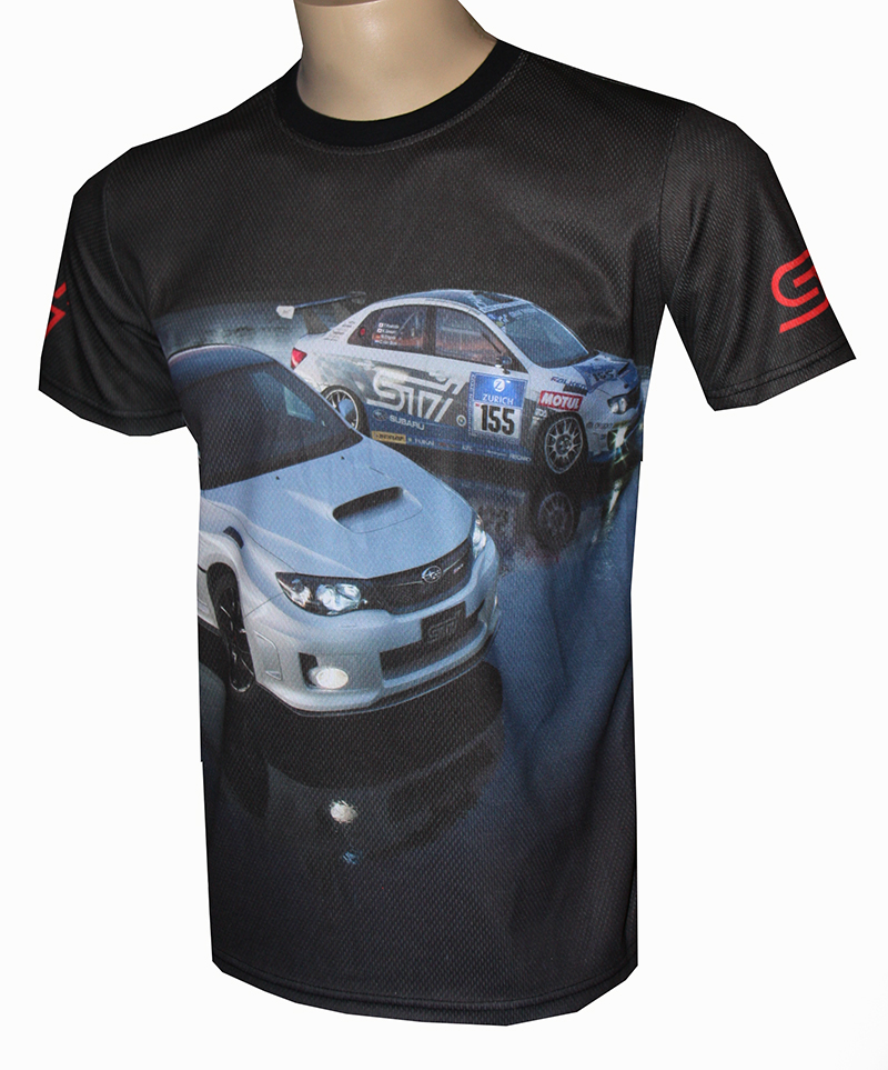 Subaru STI t-shirt with logo and all-over printed picture - T-shirts ...