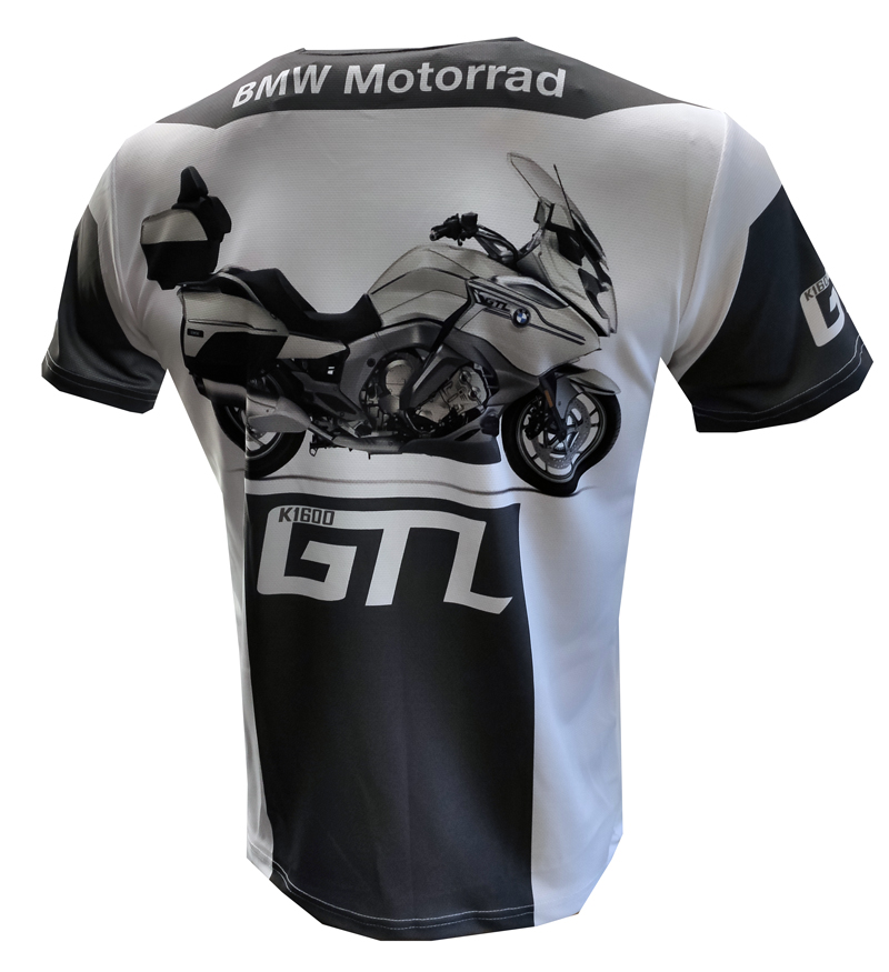 BMW K1600GTL Touring t-shirt with logo and all-over printed picture - T ...