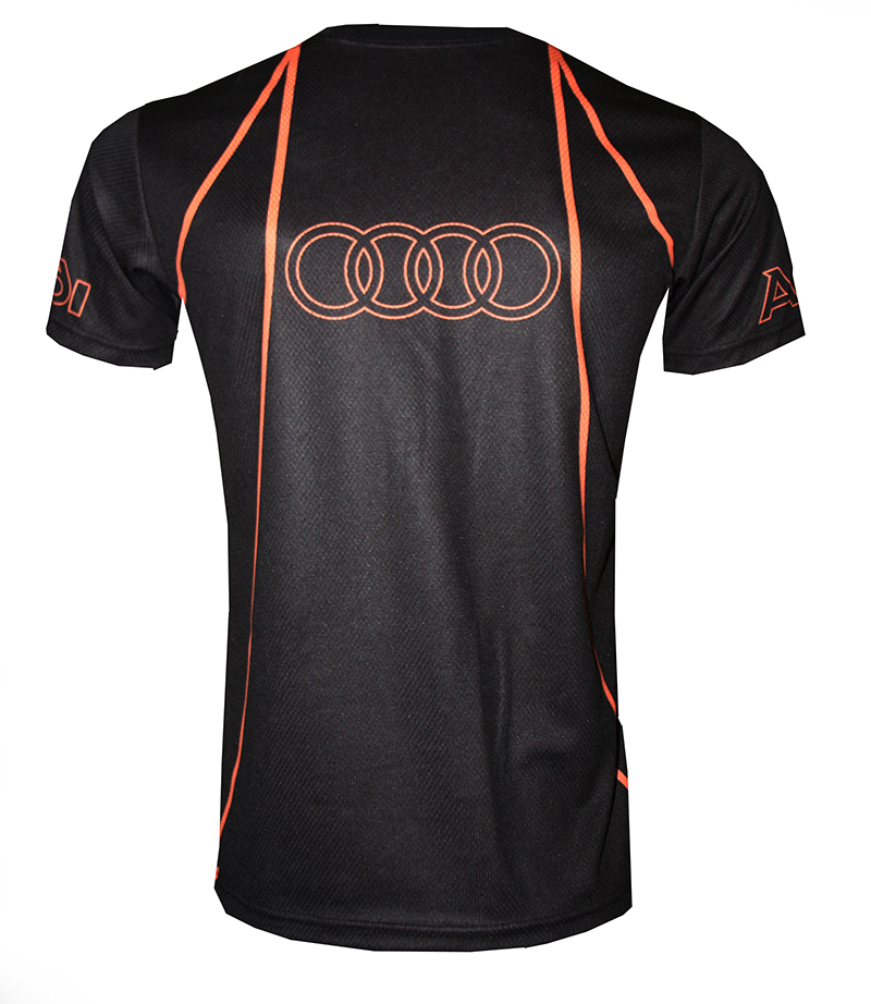 Audi Quattro T shirt With Logo And All over Printed Picture T shirts 