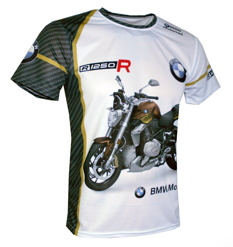 BMW R1250R Boxer t-shirt with logo and all-over printed picture - T ...