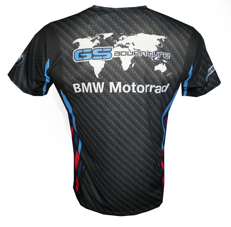 BMW R1250GS Adventure t-shirt with logo and all-over printed picture