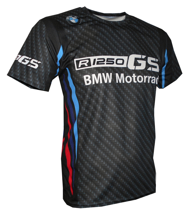 BMW R1250GS Adventure t-shirt with logo and all-over printed picture