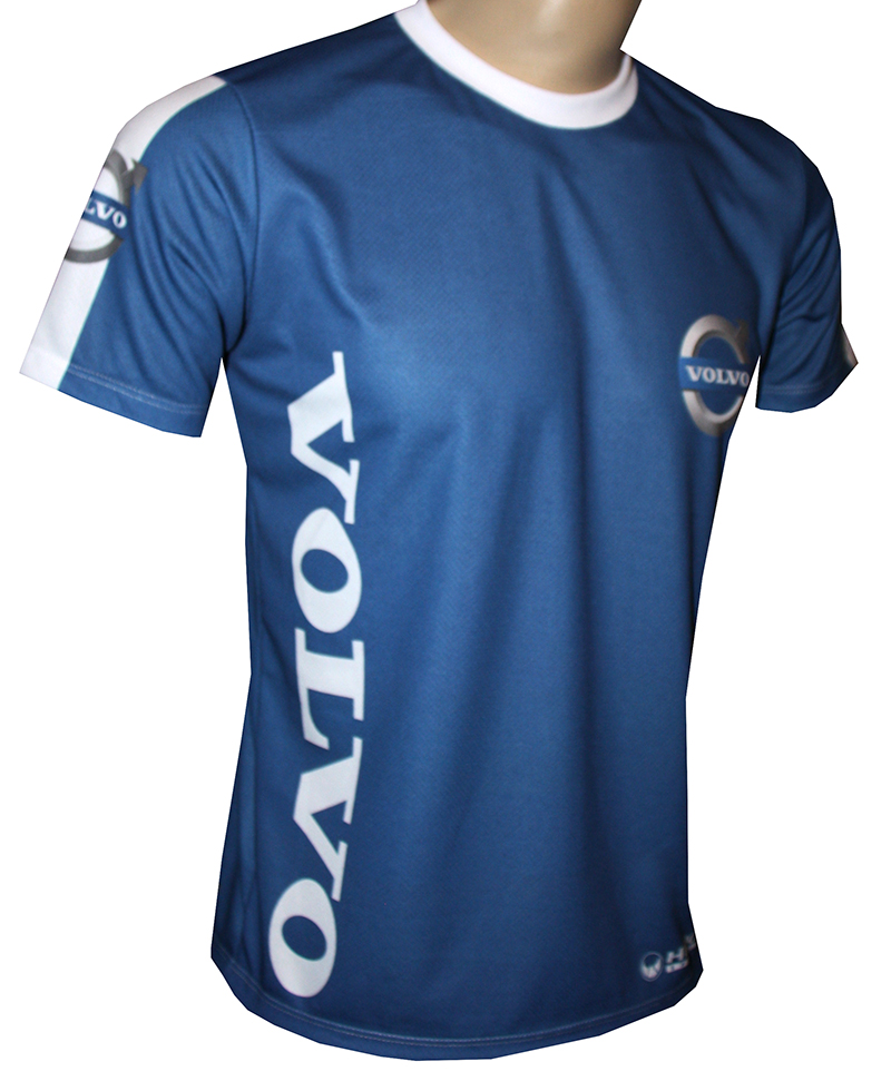 Volvo T Shirt With Logo And All Over Printed Picture T
