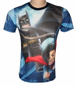 batman superman maglietta cartoon lego movie fumetto 