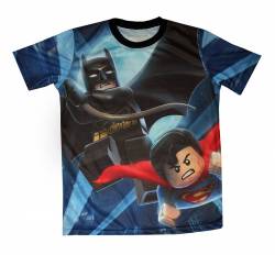 batman superman tshirt cartoon lego movie 
