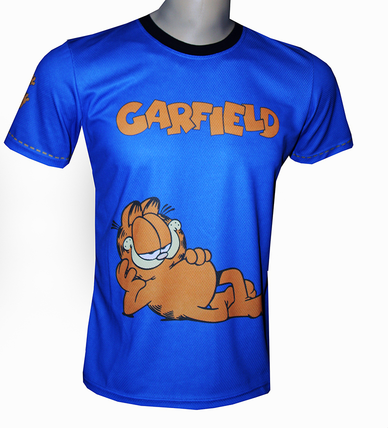 Garfield t-shirt with logo and all-over printed picture - T-shirts with all  kind of auto, moto, cartoons and music themes