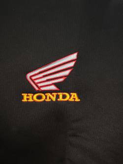 Sweat zippe avec Honda broderie