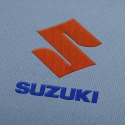 Sweat zippe avec Suzuki broderie